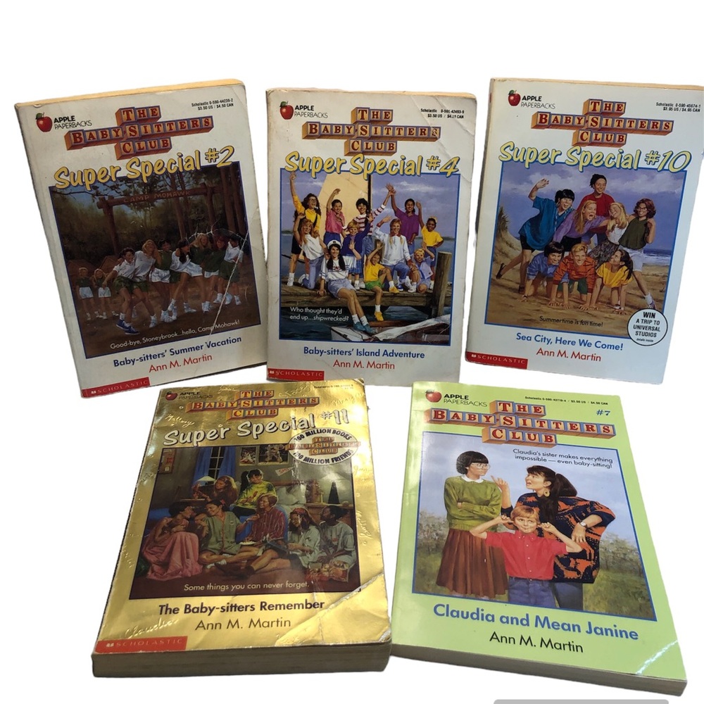Lot Of 5 The Baby Sitters Club Books Super Special 2,4,10,11 Vintage 1990’s